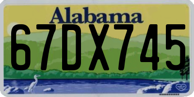 AL license plate 67DX745