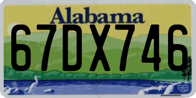 AL license plate 67DX746