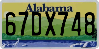 AL license plate 67DX748
