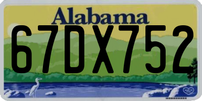 AL license plate 67DX752