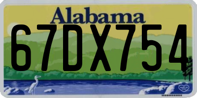 AL license plate 67DX754