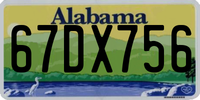 AL license plate 67DX756