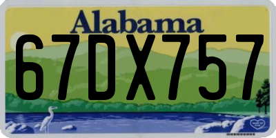 AL license plate 67DX757