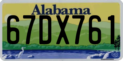 AL license plate 67DX761