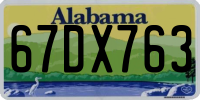 AL license plate 67DX763