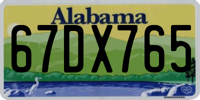 AL license plate 67DX765