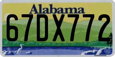 AL license plate 67DX772