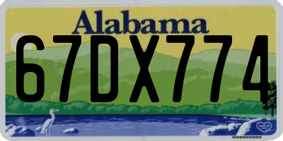 AL license plate 67DX774