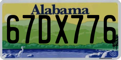 AL license plate 67DX776