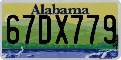 AL license plate 67DX779