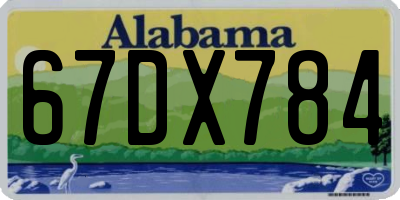 AL license plate 67DX784