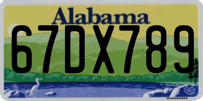 AL license plate 67DX789