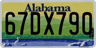 AL license plate 67DX790