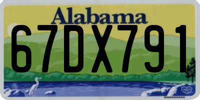 AL license plate 67DX791