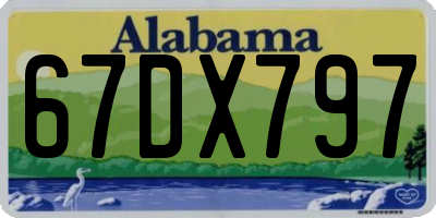 AL license plate 67DX797