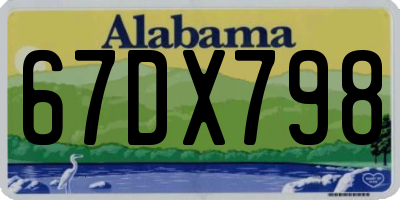 AL license plate 67DX798