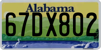 AL license plate 67DX802