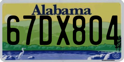 AL license plate 67DX804