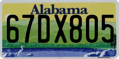 AL license plate 67DX805