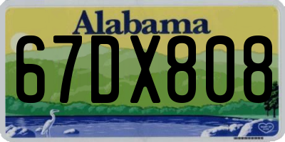 AL license plate 67DX808