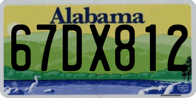 AL license plate 67DX812