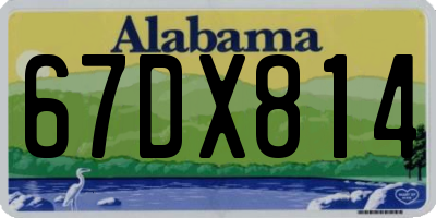 AL license plate 67DX814