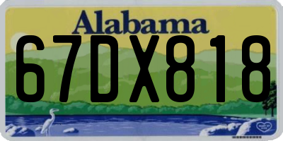 AL license plate 67DX818