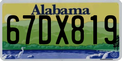 AL license plate 67DX819