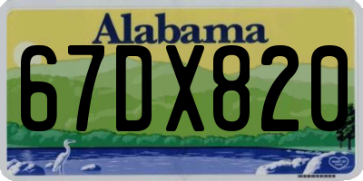 AL license plate 67DX820