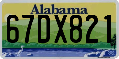 AL license plate 67DX821