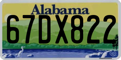 AL license plate 67DX822