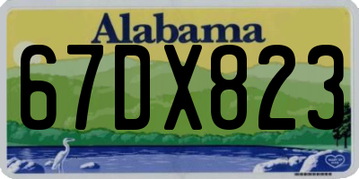 AL license plate 67DX823