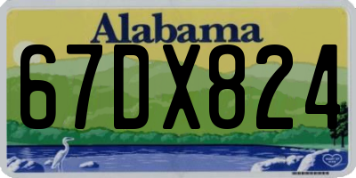 AL license plate 67DX824