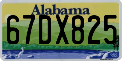 AL license plate 67DX825