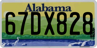 AL license plate 67DX828