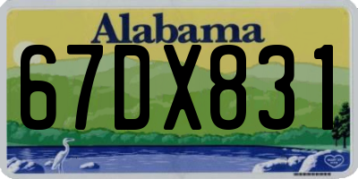 AL license plate 67DX831