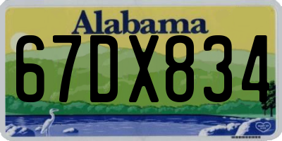 AL license plate 67DX834