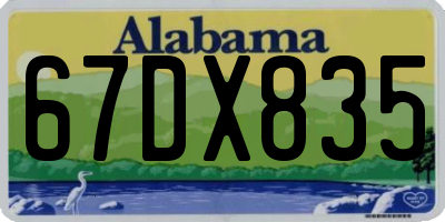 AL license plate 67DX835