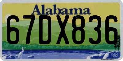 AL license plate 67DX836