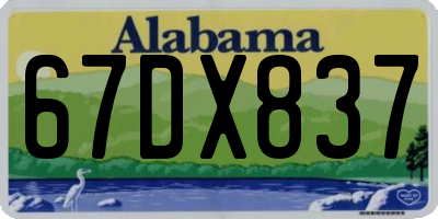 AL license plate 67DX837