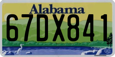 AL license plate 67DX841