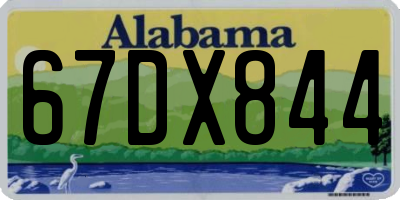 AL license plate 67DX844