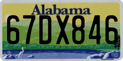 AL license plate 67DX846