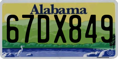 AL license plate 67DX849