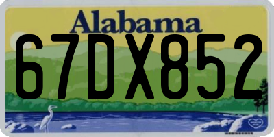 AL license plate 67DX852