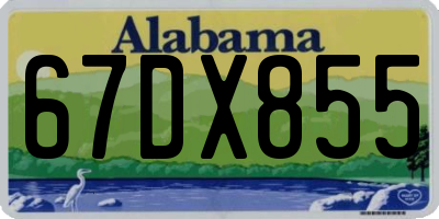 AL license plate 67DX855