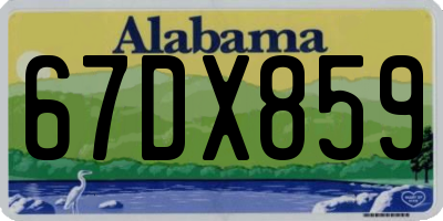 AL license plate 67DX859