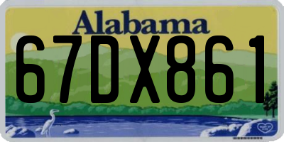 AL license plate 67DX861