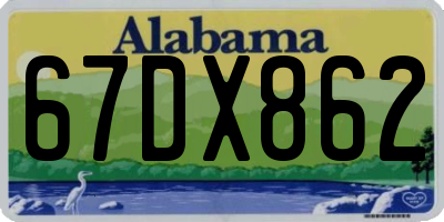 AL license plate 67DX862