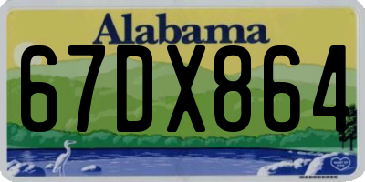 AL license plate 67DX864